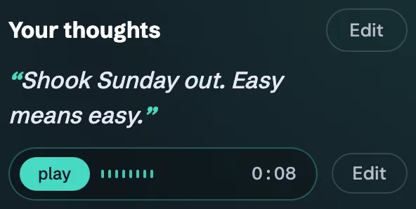 Your thoughts: a typed note and a voice note